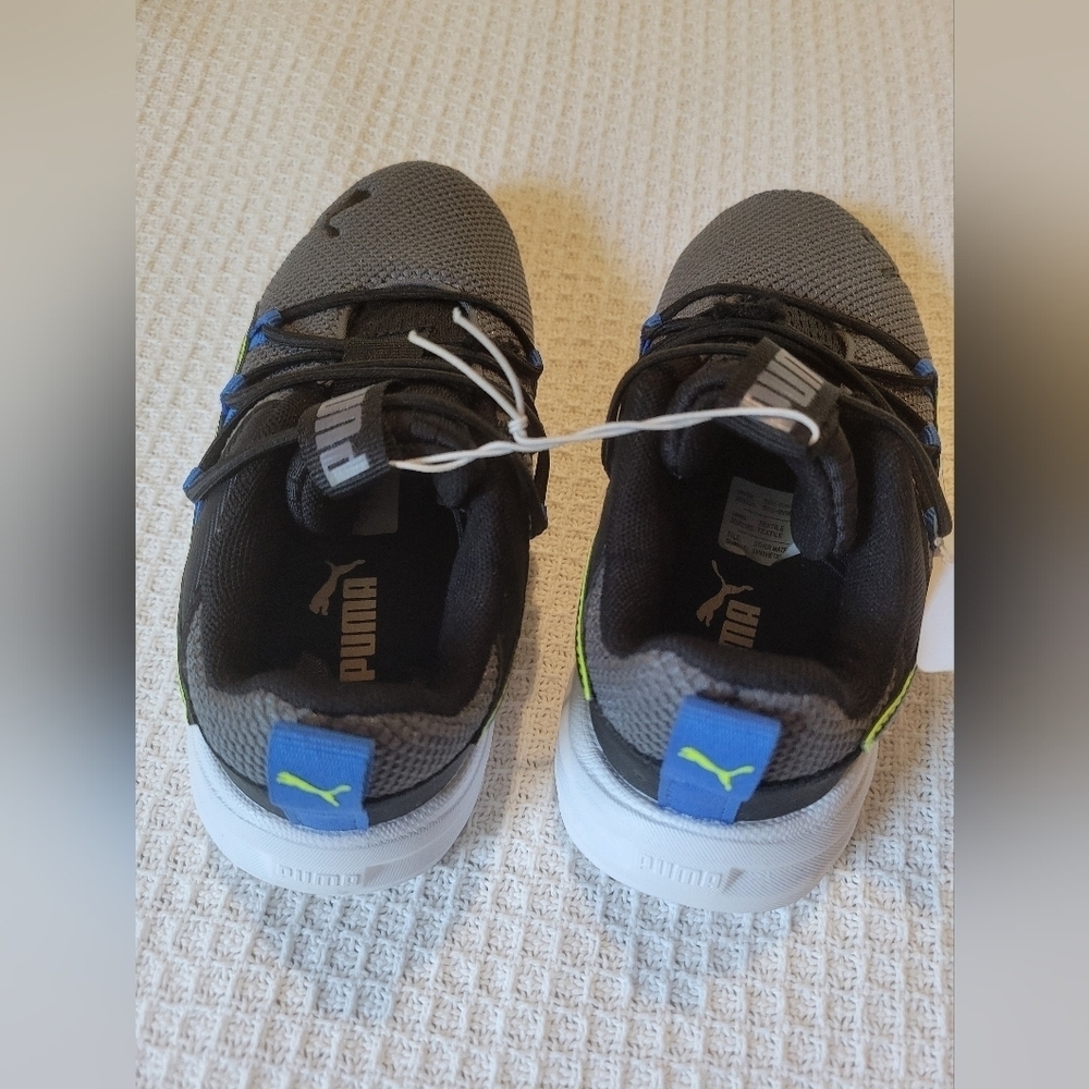 Puma Kids Sneakers - Black, Gray, and Blue - Picture 6 of 10